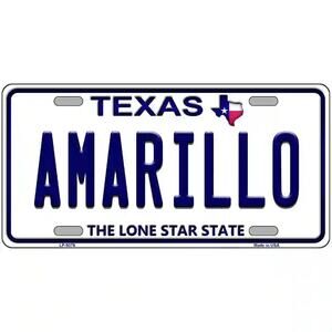 Amarillo Texas Metal License Plate Texas Auto Truck Sign New TX